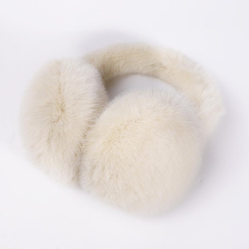 KDVOG Store Women Winter Ear Muffs Gloves Set Girls Fluffy Earmuffs Cold Weather Faux Fur Ear Warmers Touch Screen Gloves - Image 3